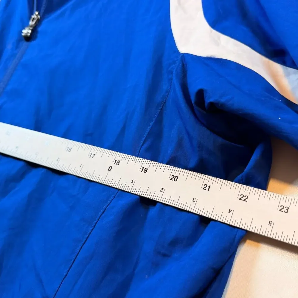 Adidas Team Performance ClimaProof Blue and White Jacket Mens Size Small